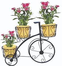 Metal Cycle Pot Planter Stand Height