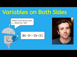 Variables On Both Sides Algebra For