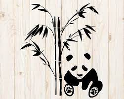 Panda Bear Svg Bamboo Svg