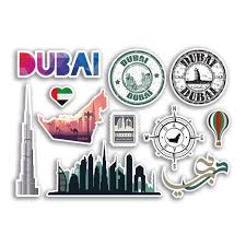 A5 Sticker Sheet Dubai Landmarks Vinyl