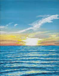 Ocean Sunrise Painting By Jacob Mazurek