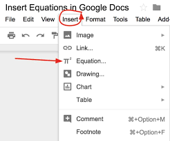 How To Insert Equations In Google Docs