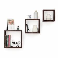 Ss Collections Black Cube Wall Shelves