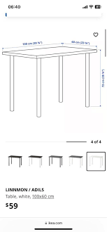 Table White Ikea Linnmon Furniture