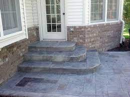 Stamped Concrete Front Steps Stamped