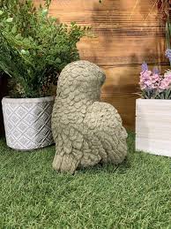 Stone Garden Cute Owl Family Concrete