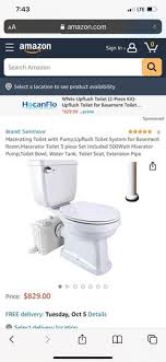 Upflush Toilet System For Basement For