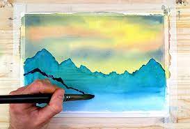 Watercolor Mountains How To Paint