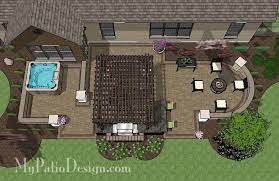 Backyard Patio Design With Hot Tub