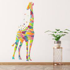 Geometric Giraffe Wall Sticker Ws 44142