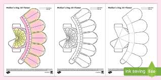 3d Paper Flower Craft Activity Twinkl
