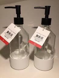 Glass Soap Dispenser Bottle Set