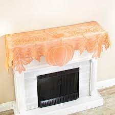 Pumpkin Colored Harvest Fall Fireplace