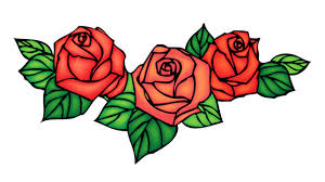Red Roses And Bouton Stained Glass