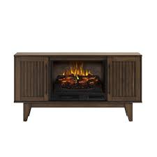 Media Console Wooden Electric Fireplace