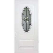 White Primed Steel Front Door Slab