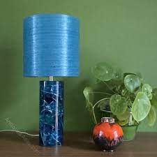 Blue Shattaline Table Lamp Spun