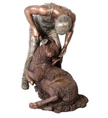 Bronze Sheep Shearer Sculptures In