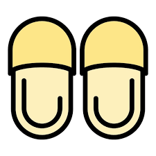 Home Slippers Fabric Icon Outline Home