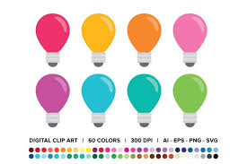 Light Bulb Clip Art Set Png Svg