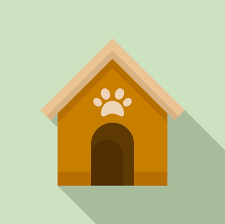 Dog House Icon Flat Ilration