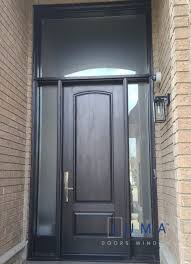 Black Door With Sidelites And Transom