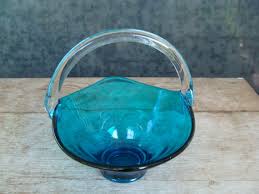 Vintage Viking Art Glass Epic Blue And