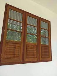 Rectangular Brown Wooden Window Frames