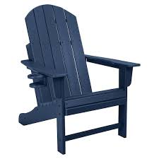 Navy Plastic Adirondack Chair