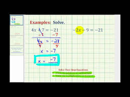Ex 1 Solving Two Step Equations Using