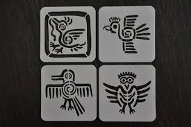 Mayan Stencil Aztec Symbols Stencil