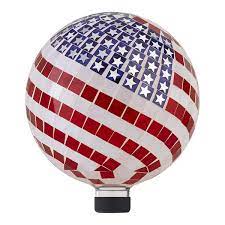 Alpine Mosaic American Flag Gazing Globe