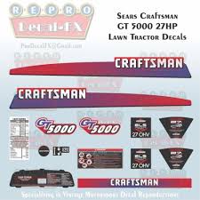 Sears Craftsman Gt5000 27hp Lawn
