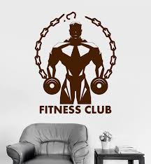 Vinyl Wall Decal Fitness Club Gym