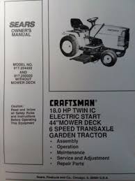 Sears Craftsman 18 0hp 44 6sp Lawn