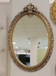 Oval Hanging Wall Mirror Beveled