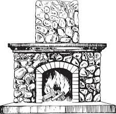 Stone Fireplace Vector Art Icons And