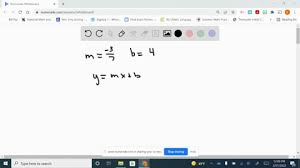 Solved Write The Equation Of The Line