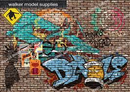 1 12 Scale Graffiti Brick Wall Vinyl
