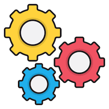 Gear Vector Stall Lineal Color Icon