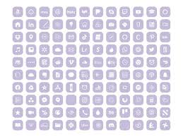 Iphone Ios Pastel Purple App Icon Pack