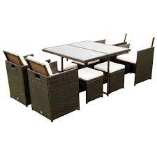 Wicker Space Saving Outdoor Dining Set