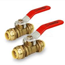 1 2 In Full Port Pushfit Ball Valve Water Shut Off Push To Connect Pex Copper Cpvc Brass 2 Pack 122upbv