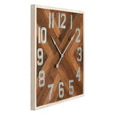 Stained Wood Wall Clock Ec0127