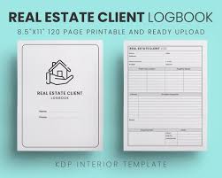 Real Estate Client Logbook Real Estate