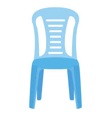 Plastic Lawn Chair Used Sitting Stock