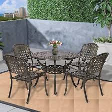 Outdoor Patio Dining Set Cast Aluminum