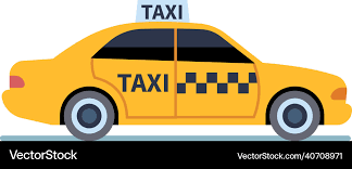 Taxi Icon Yellow Checd Cab Cartoon
