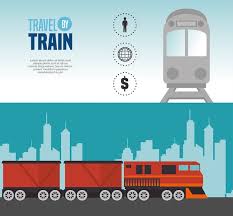 Travel By Train Concept Icon Vector
