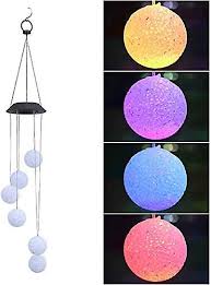 Color Changing Solar Ball Wind Chimes